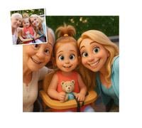 Custom Cartoon Diamond Painting Kits for Adults, Personalized DIY Diamond Art from Your Own Photo, Unique Home Wall Decor(15.8x23.6inch/40x60cm)