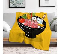 Custom Cartoon Hotpot Doodle Flannel Fleece Throw Blanket 60x80 Inch Soft Cozy Throws for Couch Sofa Bed Farmhouse Blankets Comfort Decorative Bedtime Blanket Lightweight All Season Easy Care