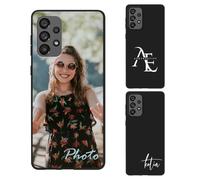 Custom Case Compatible with Samsung Galaxy A73 5G Plus Personalized Photo - Customized Picture Logo Text Phone Cover, Protective Silicone TPU, Slim Soft Shell Unique Gift, Black
