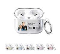 Custom Case for AirPods Pro 3, with Music Player Design, Case for AirPods 4/3/2/1, AirPods Pro 1st/2nd/3rd Gen,Anti-Scratch Shockproof Protective Soft Cover with Keychain Easy to Carry, Clear