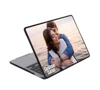 Custom Case for Apple MacBook Air 13.6 inch 2022 2023 2024 Release M3 A3113 M2 A2681 with Touch ID,Personalized Picture Photo Text Name Logo Snap On Plastic Hard Shell Cover for Mac 13.6", Clear