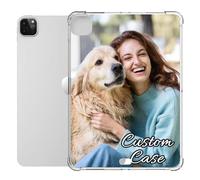 Custom Case for iPad Pro 11-Inch 2020 2nd Generation Personalized Photo Customized Pictures Logo Name Text Cover Skin Slim Lightweight Soft TPU Transparent Shockproof Protective Shell, Clear