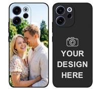 Custom Case for OPPO Reno15 F 5G, Personalized Picture Photo Logo Text Phone Case, Customized Slim Black Liquid Silicone Soft Shockproof Protective Cover 6.57", Gift for Birthday Friends Family