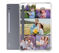 Custom Case for Samsung Galaxy Tab S10 Ultra 14.6 Inch Model SM-X920/SM-X926B/SM-X926N/SM-X920N Personalized 5 Photos/Pictures/Text Shockproof Anti-Yellowing Transparent TPU Slim Clear Tablet Cover