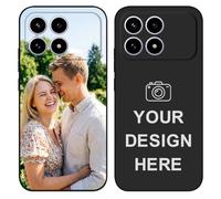 Custom Case for Xiaomi POCO F8 Pro, Personalized Picture Photo Logo Text Phone Case, Customized Slim Black Liquid Silicone Soft Shockproof Protective Cover 6.59", Gift for Birthday Friends Family