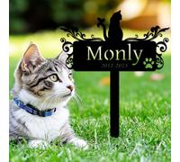 Custom Cat Grave Marker Burial Stake Outside,Personalized Pet Memories Headstone Cemetery Decoration,Cats Tombstone Customized Loss of Sympathy Gifts,Pets Remembrance Plaque for Garden Lawn Outdoor