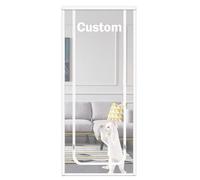 Custom Cat Screen Door with Zipper, Anti Mosquito Fly Insect Door Screen for French Doors/Sliding Glass Doors/Patio Doors, Balcony Bedroom Window Mesh Curtain