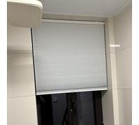 Custom Cellular Shades Cordless, Blackout/Light Filtering Honeycomb Blinds for Indoor Windows, Pull Down Shades for Home, Bedroom, Office, No Tools No Drill(Light Blocking - White)