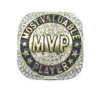Custom Championship Rings MVP Most Valuable Player Trophy Ring Award Gift Prize (Silver,9)