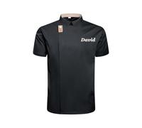 custom chef coat,Personalized Chef Jacket With Embroidered Name,Chef Work Jacket Shirt for Men Women (Style B - Black)