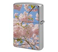 Custom Cherry Blossom Lighter Case Personalized Metal Lighter Cover Holder Reusable Shockproof Protective Lighters Without Insert Gift for Men Women Dad Husband