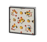 Custom Chicken Pattern Lapel Pin Aluminum Alloy Button Badge Personalized Exquisite Brooch Classic Mini Pin 0.7" X 0.7" Inch for Backpacks Hat Suit Jacket Clothing Decoration
