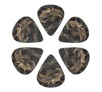 Custom Chinese Dragon Guitar Picks 6 Pack Guitar Picks for Acoustic Guitars Violin Ukulele Bass