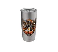 Custom Chopper, Vintage, for him Biker, Wings Skull Stainless Steel Insulated Tumbler