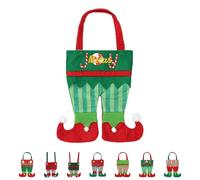 Custom Christmas Candy Bag with Personalized Name and Letter Embroidery - Santa Elf Pants Design Candy Bags for Holiday Gifts - Perfect Christmas Treat Bag for Sweets and Candies