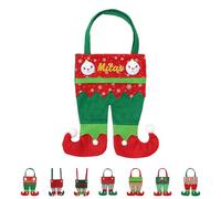 Custom Christmas Candy Bag with Personalized Name and Letter Embroidery - Santa Elf Pants Design Candy Bags for Holiday Gifts - Perfect Christmas Treat Bag for Sweets and Candies