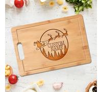 Custom Christmas Cutting Board - Personalized Charcuterie Block, Engraved Gift for Family & Friends, Xmas Holiday Kitchen Decor