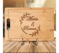 Custom Christmas Cutting Board Personalized Charcuterie Block for Weddings, Bridal Showers, Anniversaries & Housewarming, Perfect Holiday Gift