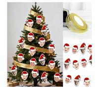 Custom Christmas Decoration,5m Christma Avatar Ribbon Decoration with Personalized Photo,Suitable for Tree, Bedroom,Living Room Decorations (Christmas)
