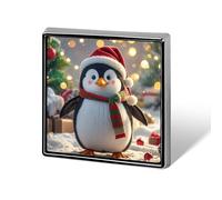 Custom Christmas Funny Penguin Lapel Pin Aluminum Alloy Button Badge Personalized Exquisite Brooch Classic Mini Pin 0.7" X 0.7" Inch for Backpacks Hat Suit Jacket Clothing Decoration