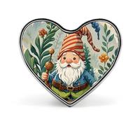 Custom Christmas Gnome Lapel Pin Aluminum Alloy Button Badge Personalized Heart Exquisite Brooch Classic Mini Pin for Backpacks Hat Suit Jacket Decoration