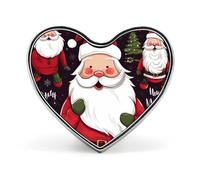 Custom Christmas Santa Claus Lapel Pin Aluminum Alloy Button Badge Personalized Heart Exquisite Brooch Classic Mini Pin for Backpacks Hat Suit Jacket Decoration