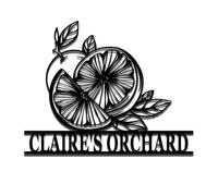 Custom Citrus Orchard Metal Wall Art,Personalised Farmer Name Signs,Garden Yard Farm Decor,Gift for Fruit Grower,Welcome Sign Orchard 3