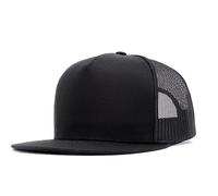 Custom Classic Snapback Hat Trucker Cap Hip Hop Style Flat Bill Cap Dad Hats Mens Baseball Caps Urban Street Skateboard Hat Black