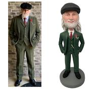 Custom Clay Figurine, Custom Bobblehead & Personalized Figurine, Funny 3D Portrait Gift for Men, Women, Christmas & Office Decor (10.24in/26cm)