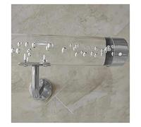 Custom Clear Acrylic Stair Handrail - Non-Slip Indoor & Outdoor Railing, Custom Length 1.6ft to 20ft(Silver Bracket,450cm(14.5ft))