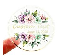 Custom Clear Stickers Gold Foil Waterproof Vinyl Decals Business Logo Label