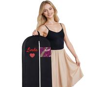Custom Clergy Robe Garment Bags - Black Covers for Church Services Travel Garment Holders for Priest Nun Robes with 2 Carry Handles, Embroidered Name/Text for Suit Dancer Dress Garment Cover