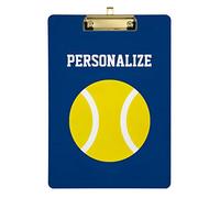 Custom Clipboard Tennis Coach Gifts Clipboard A4 Letter Size Hardboard with Low Profile Metal Clip 9" x 12.5"