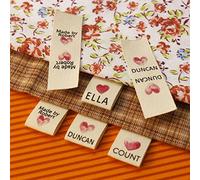 Custom Clothing Labels, Custom Clothing Printed Label,Cotton Ribbon Labels, Logo or Text, Sewing Labels, Handmade Labels (Fold,15 x 50mm)