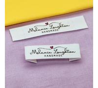 Custom Clothing Labels,Personalised Sewing Labels,Clothing Tags,Handmade Label,Knitted Fabric Labels,Personalised Name/Logo Labels for Sewing,Custom sew in Clothing Labels,Sewing Accessories (50pcs)