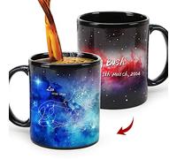 Custom Color Changing Mug 11oz, Constellation Coffee Mug, Heat Sensitive Cup with Your Text, Full Printing, Personalised Magic Mug, Funny Mug, Unique Gift for Birthday, Family, Friends and Lover