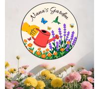 Custom Colorful Garden Name Signs,Personalized Garden Metal Wall Art,Yard Patio Hangging Decoration for Outside,Gardeners Gift style-18