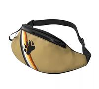 Custom Cool Gay Bear Paw Flag GLBT Fanny Pack for Traveling Men Women Lesbian Crossbody Waist Bag Money Pouch