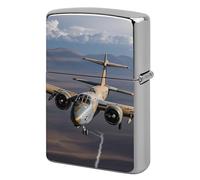 Custom Cool Plane Lighter Case Personalized Metal Lighter Cover Holder Reusable Shockproof Protective Lighters Without Insert Gift for Men Women Dad Husband