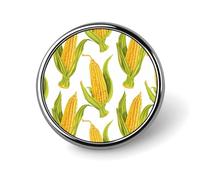 Custom Corn on The Cob Image Lapel Pin Aluminum Alloy Button Badge Personalized Exquisite Brooch Classic Mini Pin 1 Inch for Backpacks Hat Suit Jacket Clothing Decoration