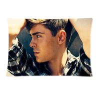 Custom Cotton & Polyester Soft Rectangle Pillow Case Cover 20X30 (One Side) - American California Actor Star Music Singer Fashion Popular Hot Zac Efron Pillowcase For Fans Design