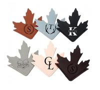 Custom Couple Bookmark Set, Matching PU Maple Leaf Bookmarks with Engraved Names/Dates, Anniversary Gift for Bookworms & Wedding Favors