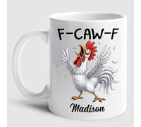 Custom Crazy Angry Chicken Rooster Caw-F 11 | Customised Coffee Mug | 11 OZ