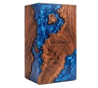 Custom Cremation Urns - Handcrafted Resin Personalized Urns for Ashes, Memorial Keepsake Urns, Decorative Urn, Funeral Urn, Pet Urns (Blue)