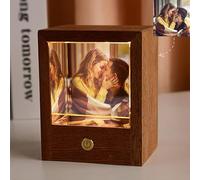 Custom Crystal Photo Frame, Personalized Photo Crystal Night Light, Gift for Family, Anniversary, Pet, Family Baby Mom Dad Friends, Partners