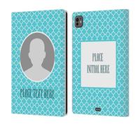 Custom Customised Personalised Quatrefoil Patterns Leather Wallet Case Compatible With Apple iPad Pro 11 M4/M5 2024/2025