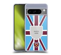Custom Customised Personalised West Ham United FC Union Jack Flag Photos Gel Case [Military Grade Protection] Compatible With Google Pixel 8 Pro