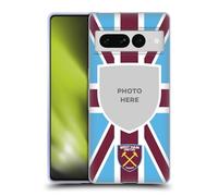 Custom Customised Personalised West Ham United FC Union Jack Flag Photos Gel Case [Military Grade Protection] Compatible With Google Pixel 7 Pro