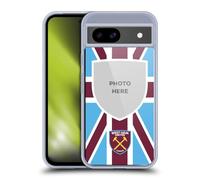 Custom Customised Personalised West Ham United FC Union Jack Flag Photos Gel Case [Military Grade Protection] Compatible With Google Pixel 8a