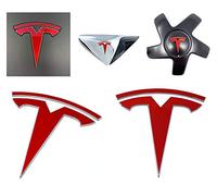 Custom Cut Graphics Logo Decal Wrap for Tesla Model 3 (Gloss Red)